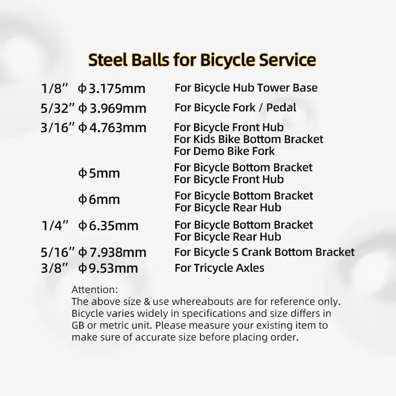 144/20pcs Bicycle Steel Balls  - Mountain Biking For Kids 评论和价格