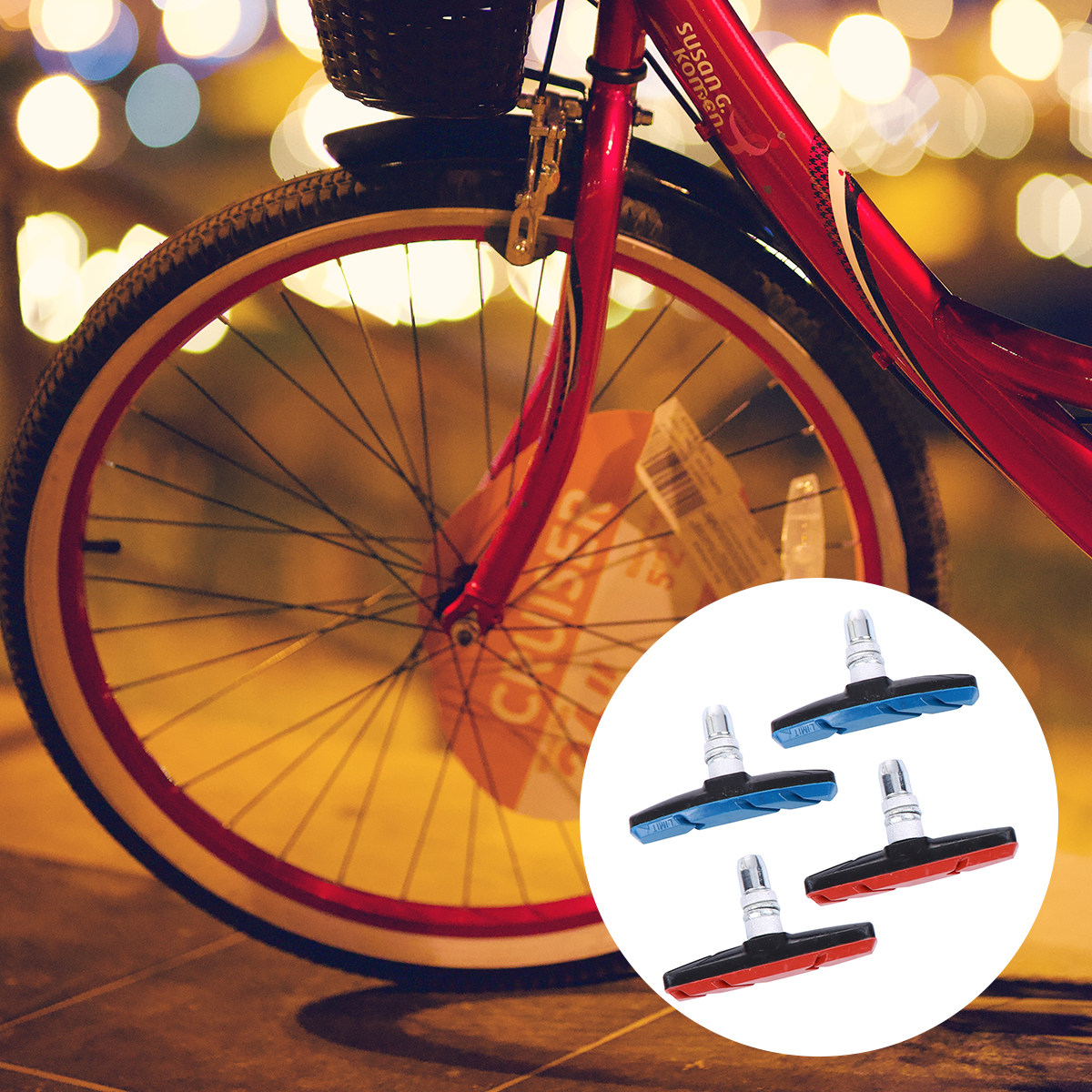 2Pairs Brake Block V Brake Pad - Mountain Biking Pads 评论和价格
